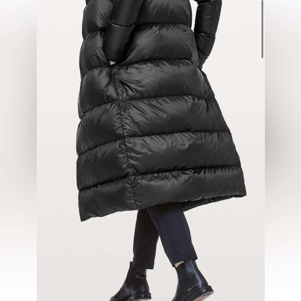 Lululemon Cloudscape Wrap Long Down Coat Black Si… - image 4